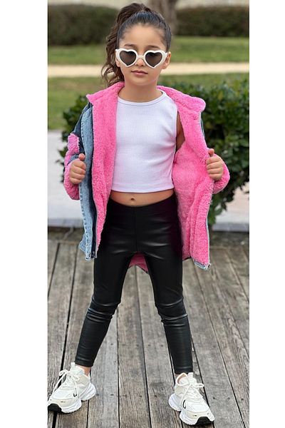 ELAFOR Girl's Welsoft Plush Winter Coat - Heart, Seasonal and Festive