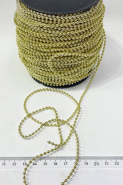Hayalperest boncuk Σκούρο χρυσό στρογγυλό λουράκι - 4 mm 10 Mt Plastic Pearl