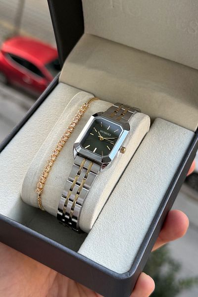 Homies Homi̇es Brand Steel Women's Wristwatch + Gift Bracelet