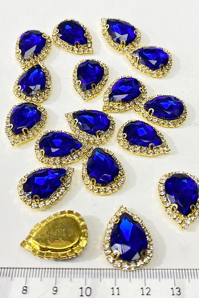 Hayalperest boncuk Saks Blue Gold Case Drop Stitching Stone 5 Pieces