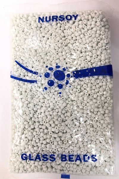 Hayalperest boncuk Matte White Sand Beads 4 mm 500 Gr