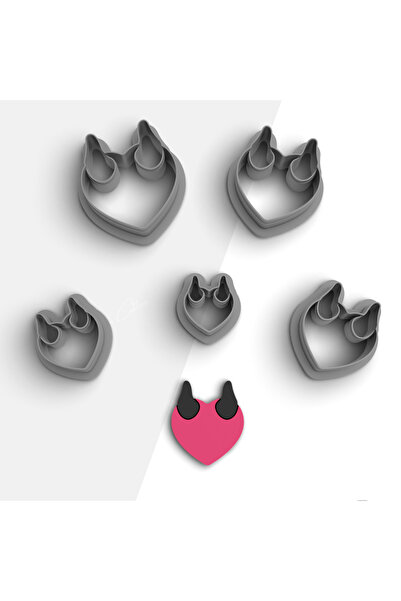flament aşk Heart Shaped Polymer Clay Cutting Mold, Ceramic Molds, Jewelry Mo...