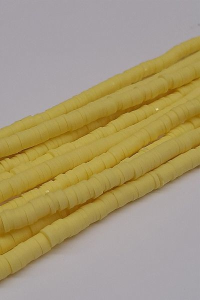 Hayalperest boncuk Yellow Fimo Dough Bead 4mm