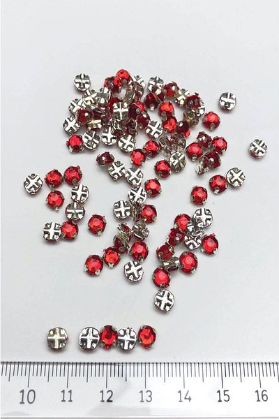 Hayalperest boncuk Red Color Small Case Planted Stone 25 Pieces