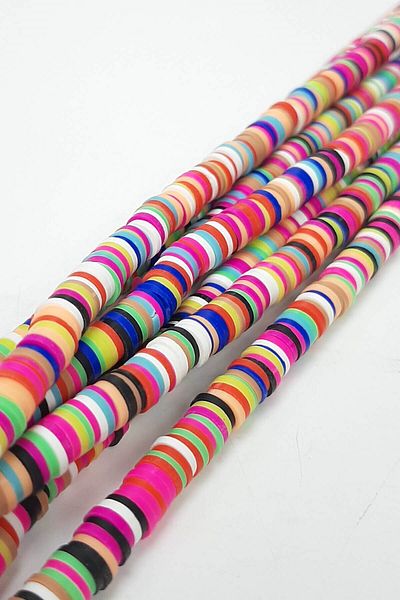 Hayalperest boncuk Multicolored Fimo Dough Bead 6 Mm