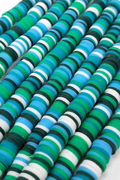 Hayalperest boncuk Green Colored Fimo Dough Bead 6 Mm
