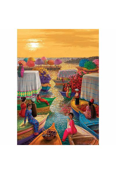 Art Puzzle Fabbatoys Flower Harbor 1000 قطعة