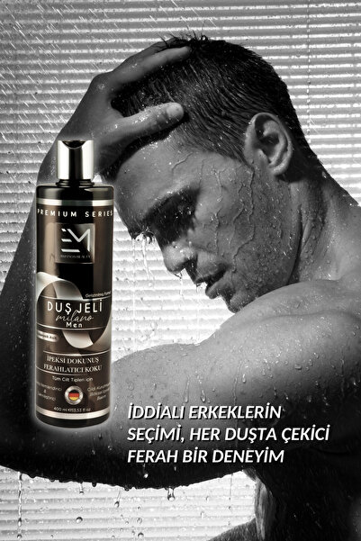 EM AMANOS BEAUTY Erkek Duş Jeli - Milano Kokusu - Doğal Bitki Özleri Hyaluronik Asit Ve B5 Vitamini Içerir