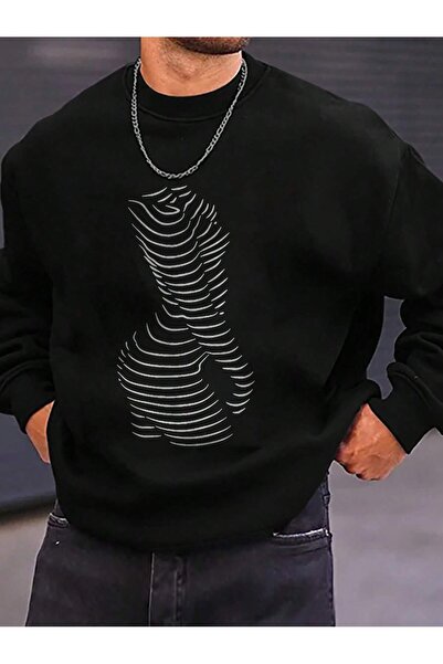 donamod Coko серия Фигура Графичен принт Суитшърт