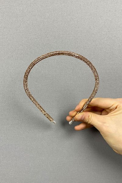 Hayalperest boncuk Accesoriu pentru păr Rose Color Full Stone Crown