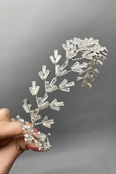 Limelia Coroana de mireasa Mila Band cu piatra de zircon