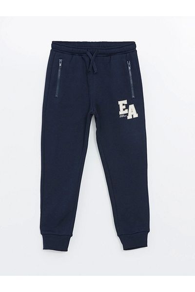 LC Waikiki LCW Kids Navy Blue Ελαστική μέση για αγόρια Χοντρό παντελόνι Jogger