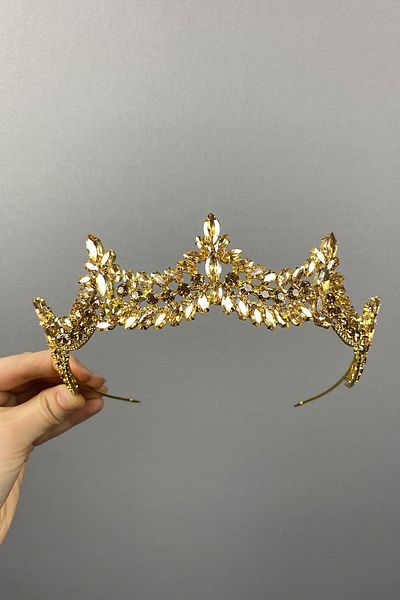 Hayalperest boncuk Νυφική ​​τιάρα Henna Venice Stone