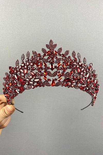 Hayalperest boncuk Red Oscar Leaf Bridal Henna Crown