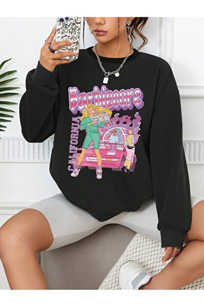 donamod Hanorac Coke Series Figure & Letter Graphic Drop Shoulder