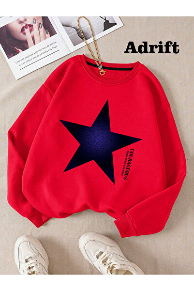Adrift Star Y2k Harajuka Style Streetwear Σχέδιο Harajuku/γοτθικό κόκκινο