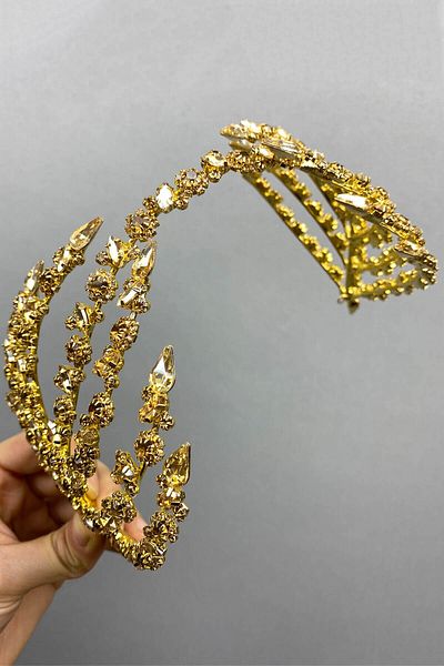Hayalperest boncuk Double Sided Helen Hair Accessory Bridal Crown