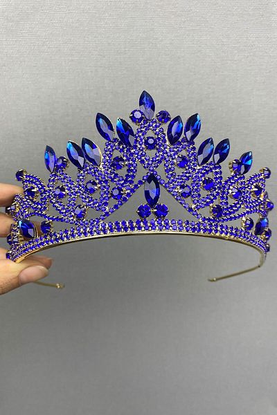 Hayalperest boncuk Coroana de Henna Mireasa Albastra Saks