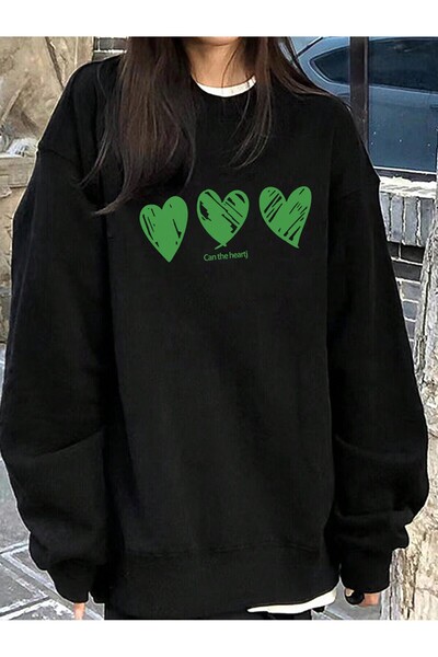 donamod Pulover pentru umeri cu picătură grafică Heart & Letter din seria Coke