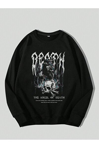 donamod Pulover cu grafică cu craniu din seria Coko ROMWE Guys