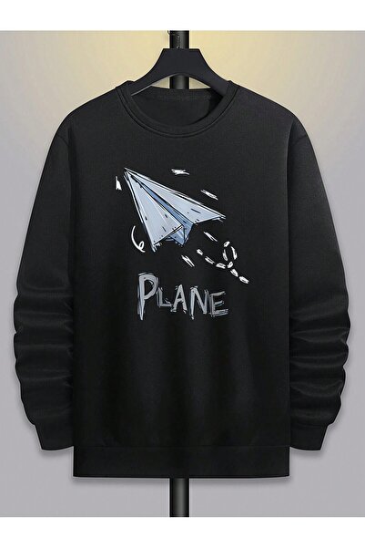 donamod سويت شيرت بطبعة حروف وطائرة ورقية من سلسلة Coko