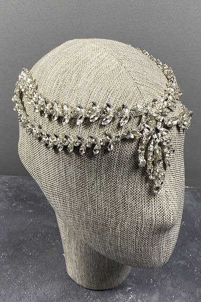 Hayalperest boncuk Accesoriu de păr Coroana Henna de mireasă Sultan Silver