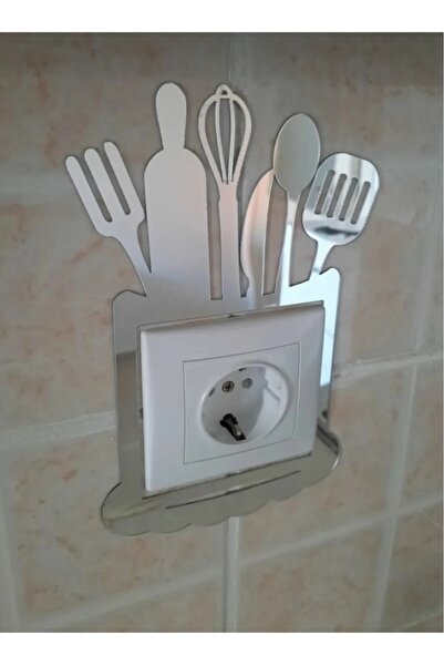 VENON Dekoratif Mutfak Priz Kenarı Süsü Pleksi Priz Anahtar Çerçevesi Kendinden Yapışkanlı 13x20