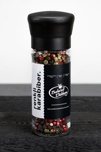 Baharat Dükkanı Colored Black Pepper 50gr (Mill Cover)