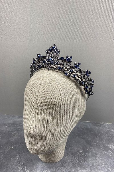 Hayalperest boncuk Navy Blue Melis Model Bridal Henna Crown