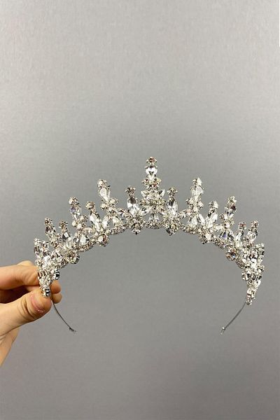 Hayalperest boncuk Coroană de mireasă cu piatră de navetă strălucitoare