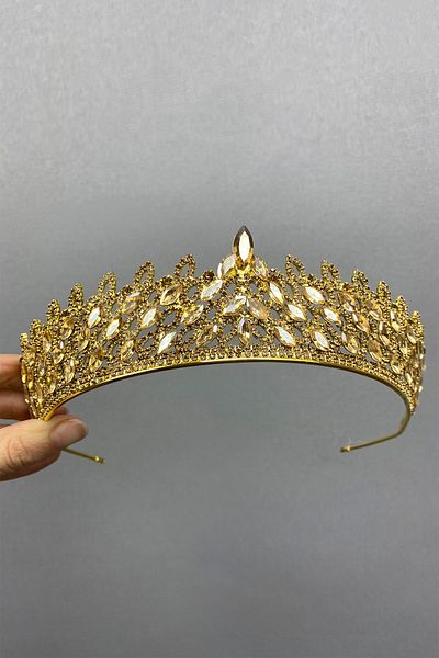 Hayalperest boncuk Coroana de mireasa Mia Henna cu detalii de piatra