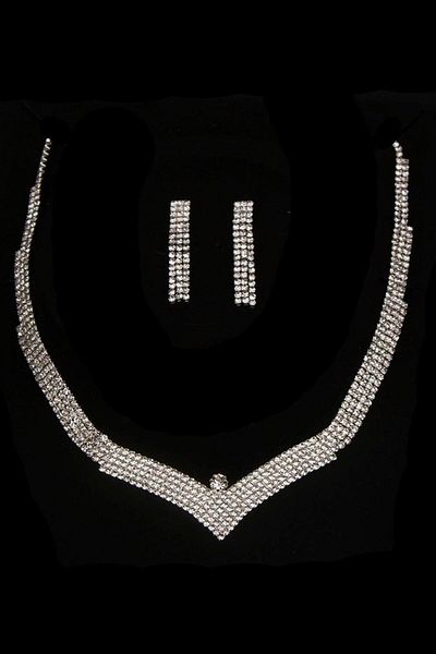 Hayalperest boncuk Set de cercei colier de seară Vera Crystal Stone și coroană de mireasă cu frunze