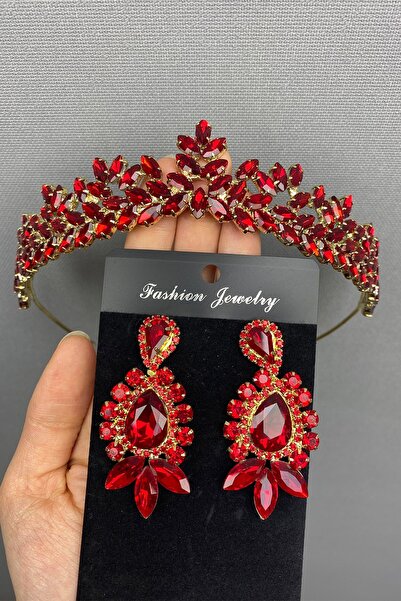 Hayalperest boncuk Model de vis Coroana și cerceii de henna pentru mireasă