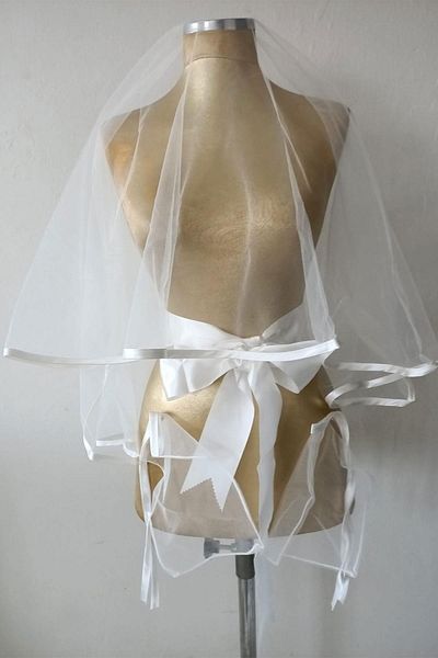Hayalperest boncuk Elegant Simple Design Bridal Henna Face Cover with Piping