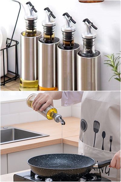 Yenilig 350ml Capacity Leakproof Oil Pot - Healthy and Durable Borosilicate Glass Construction