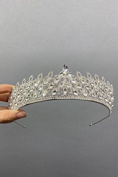 Hayalperest boncuk Coroana de mireasa Mia Stone Henna de culoare argintie