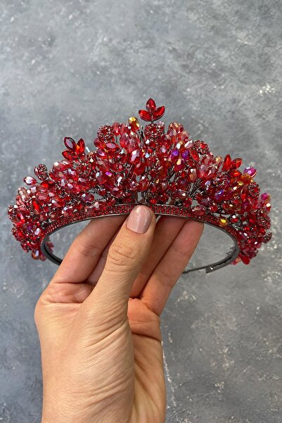 Hayalperest boncuk Coroana de henna roșie cu mărgele Akbahar