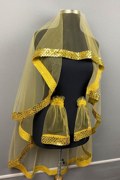 Hayalperest boncuk Elegant Model Sequin Bridal Henna Veil Face Cover