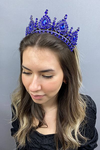 Hayalperest boncuk Coroana de mireasa Ahu Model Saks Blue