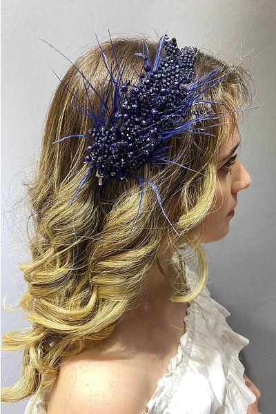 Hayalperest boncuk Accesoriu pentru păr și turban model frunze cu detalii de mărgele