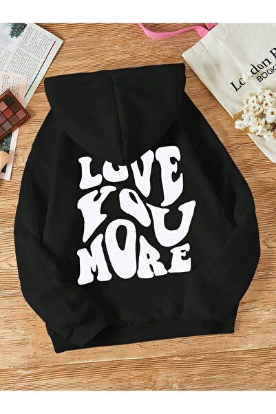 donamod Coke series Slogan Graphic Kangaroo Pocket Drawstring Thermal Hoodie