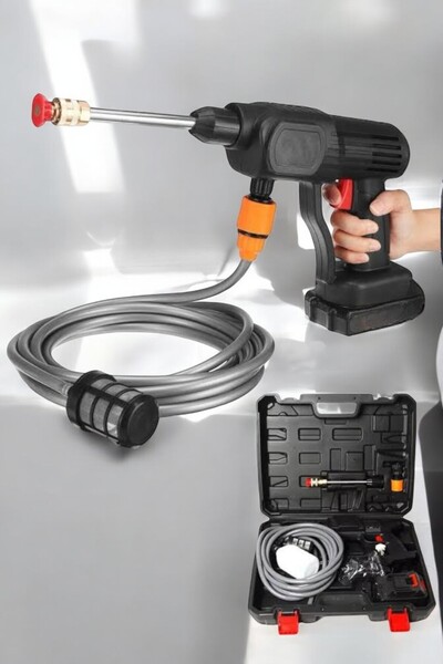 AboutThePerfect Şarjlı Su Basınçlı Oto Yıkama Tabancası Bataryalı, Kolay ve Hızlı Temizlik