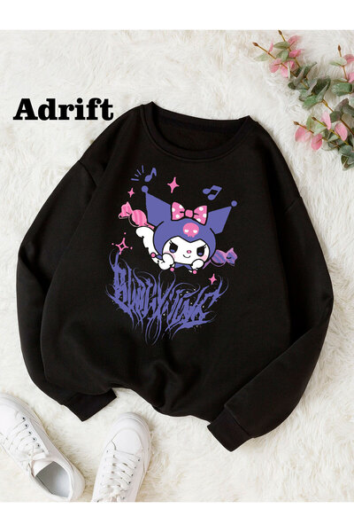 Adrift Kuromi Köstebek Sokak Trend Tasarım Harajuku/Gotik Siyah