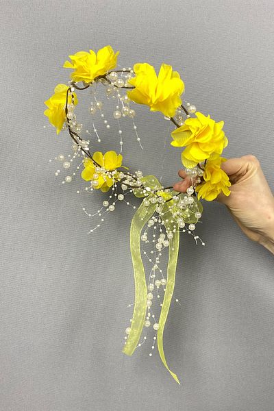 Hayalperest boncuk Laser Floral Special Design Bridesmaid Crown