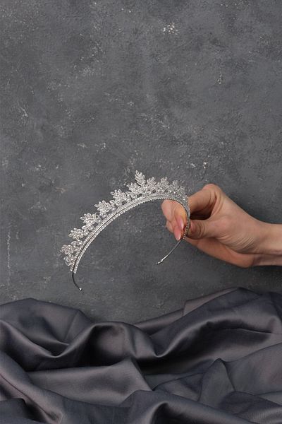Hayalperest boncuk Veltex Zircon Stone Bridal Crown