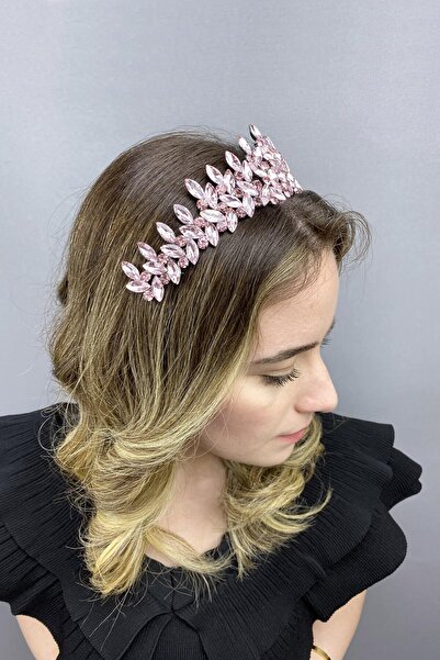 Hayalperest boncuk Pembe Subra Model Gelin Kına Tacı