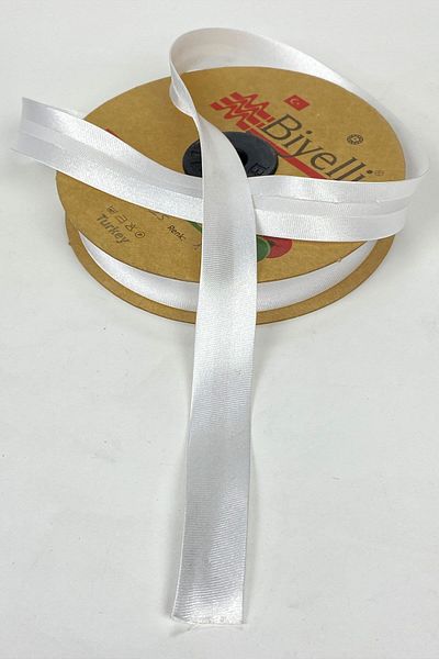 Hayalperest boncuk Λευκό Σατέν Πιέτα 2cm 1μ