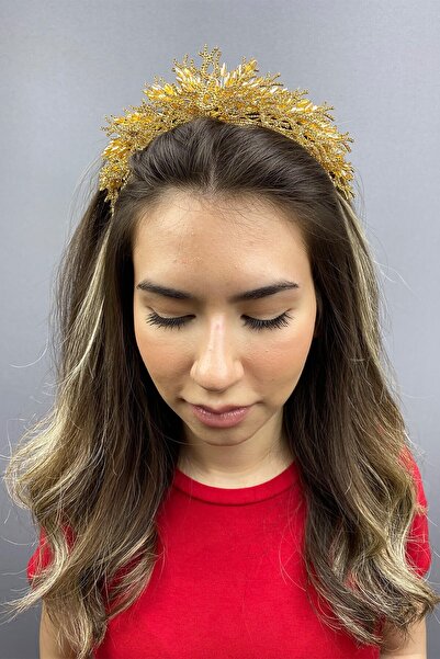 Limelia Coroana de henna pentru mireasa model Zehra de culoare miere