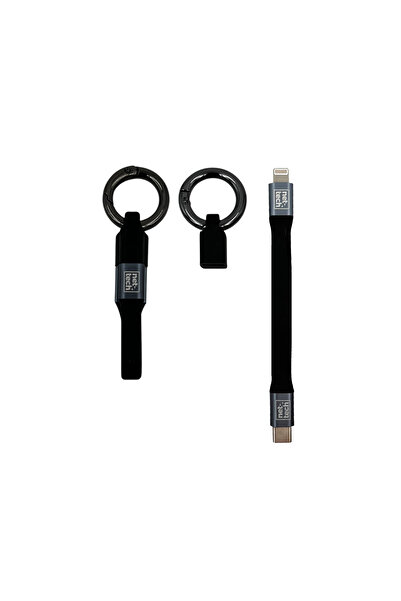 Boğazören iphone Uyumlu kısa 27w Anahtarlık hızlı şarj kablosu 20 Cm Type-C To Lightning Şarj ve Data Kablosu