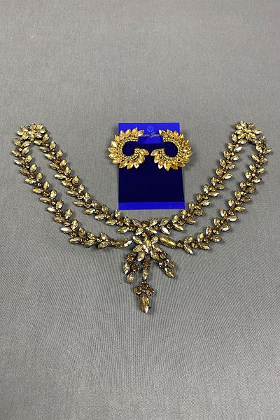 Hayalperest boncuk Στριφτό με πέτρα Sultan, αξεσουάρ για τα μαλλιά με χέννα νύφης και στρογγυλά σκουλαρίκια από πέτρα